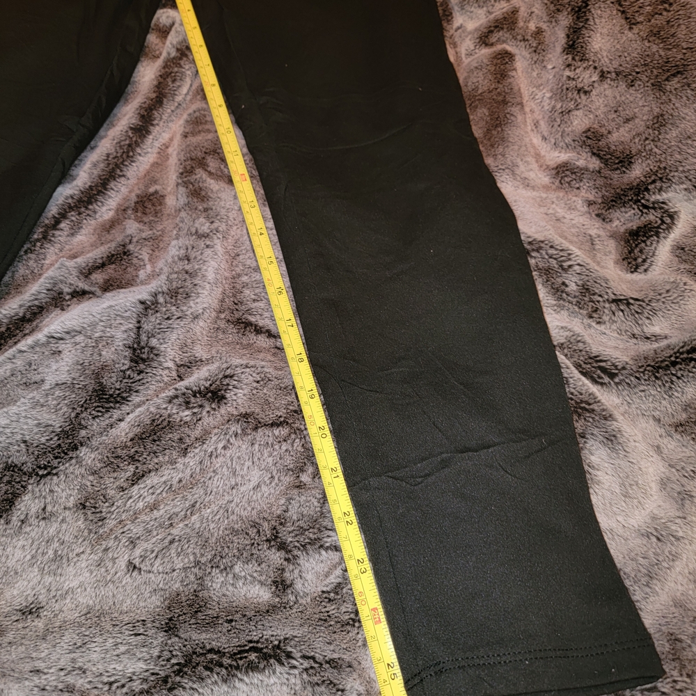 2 Pair Women's Black Fleece Lined Leggings Size L/XL - Picture 4 of 7